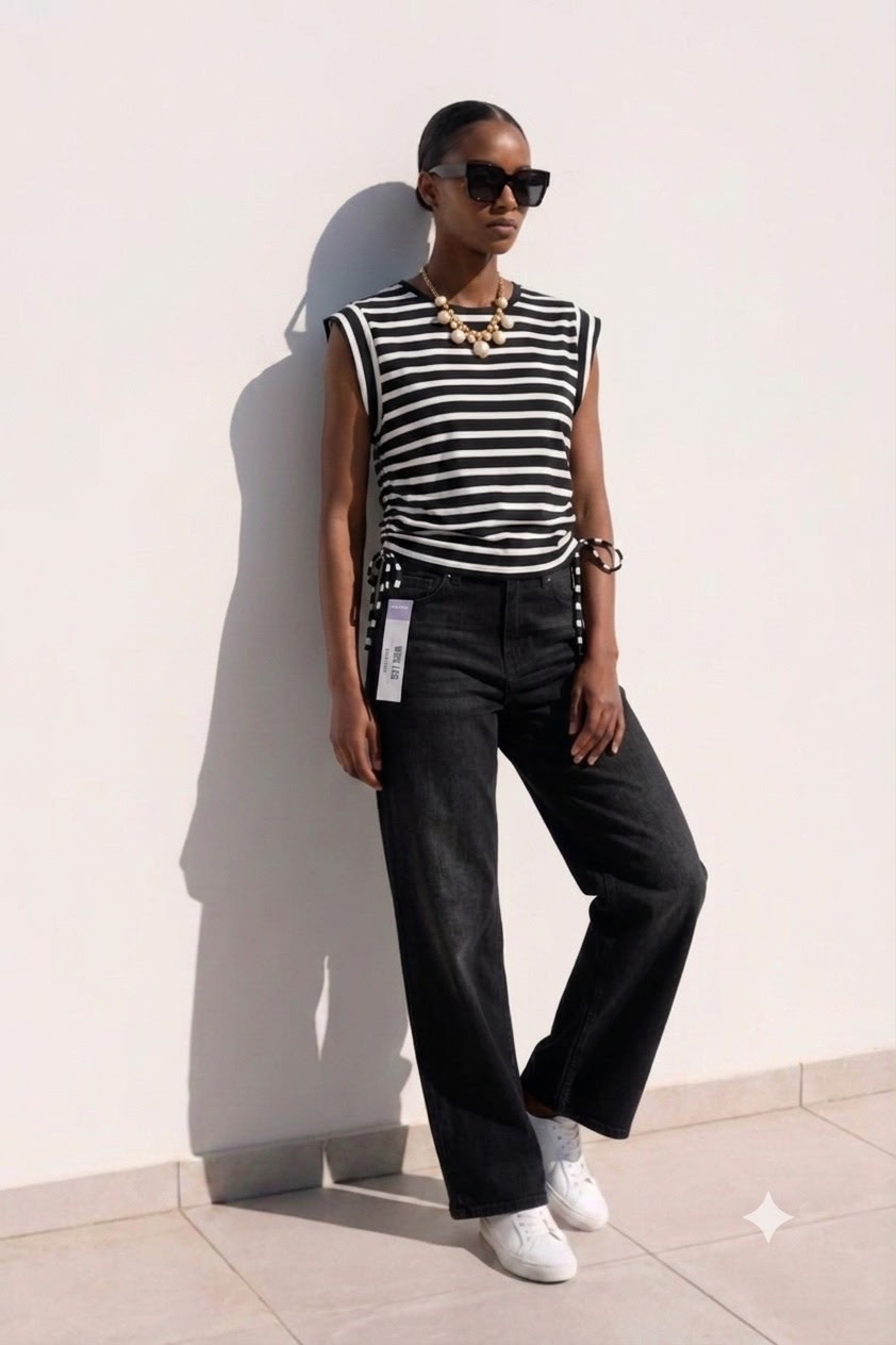 High-Waisted Relaxed Wide Leg Jeans