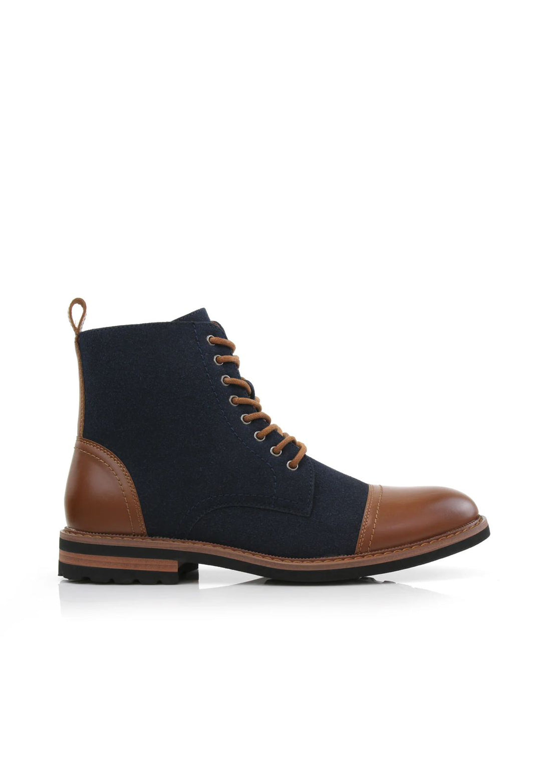Two-toned classic lightweight cap toe boots