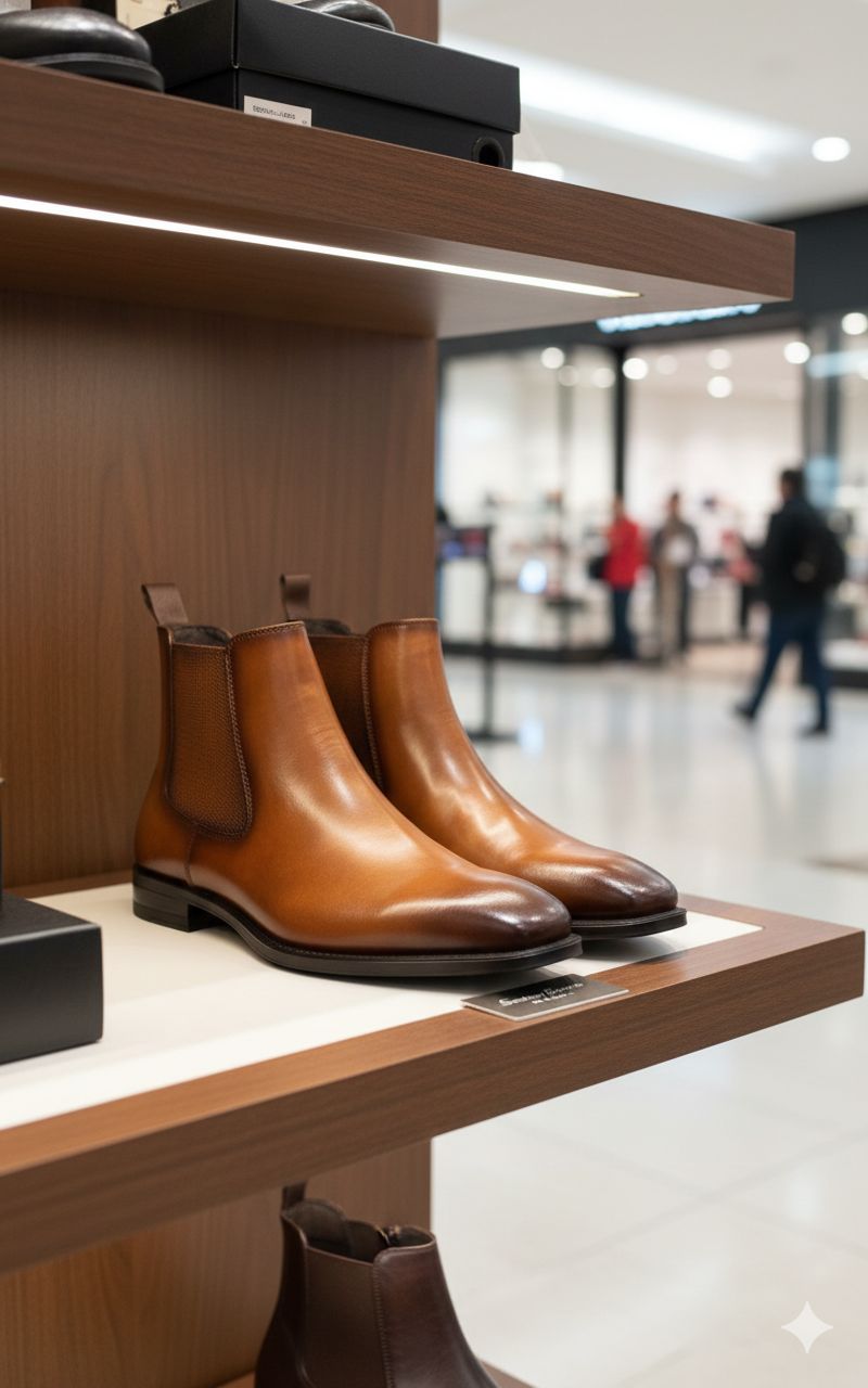 Men’s Chelsea Boots Cognac Leather  – Classic Ankle Dress Boots