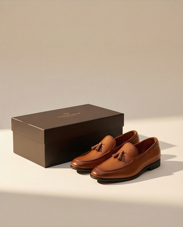 Men’s Brown Leather Tassel Loafers