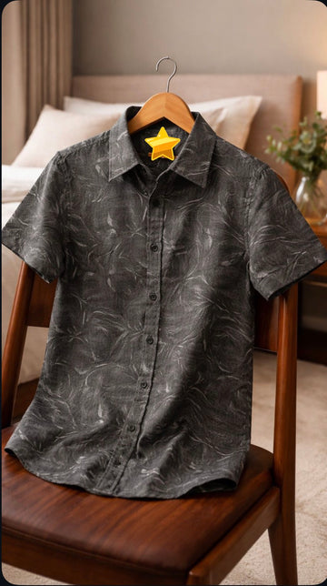 Men’s Premium Black Short Sleeve Shirt | Classic Luxury Fit