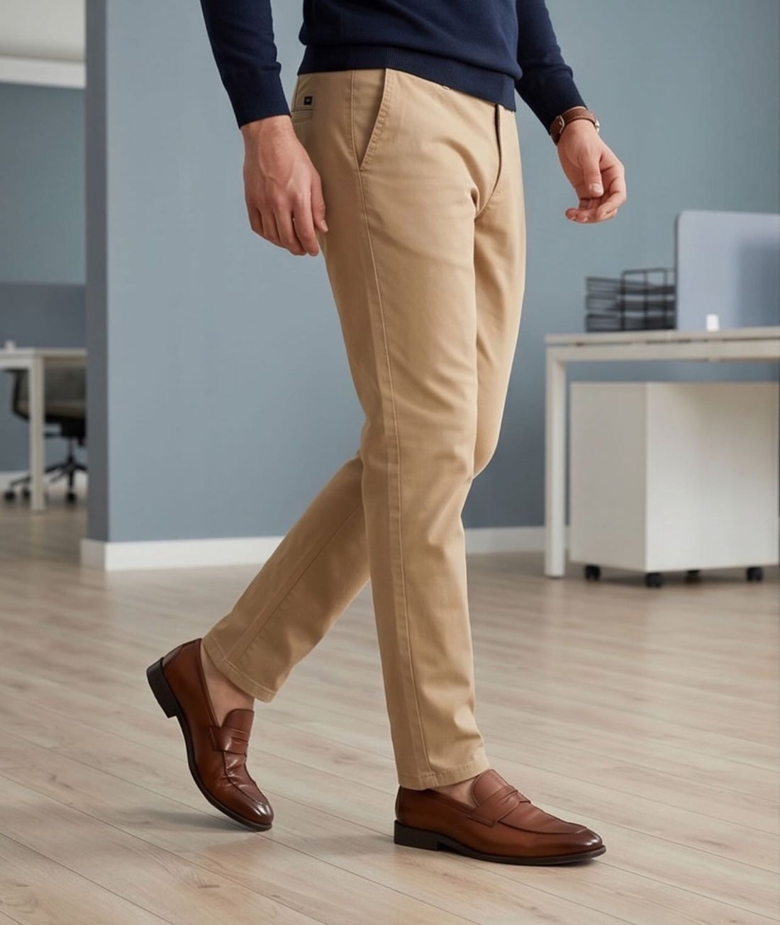 Men Slim Fit Chinos Pants