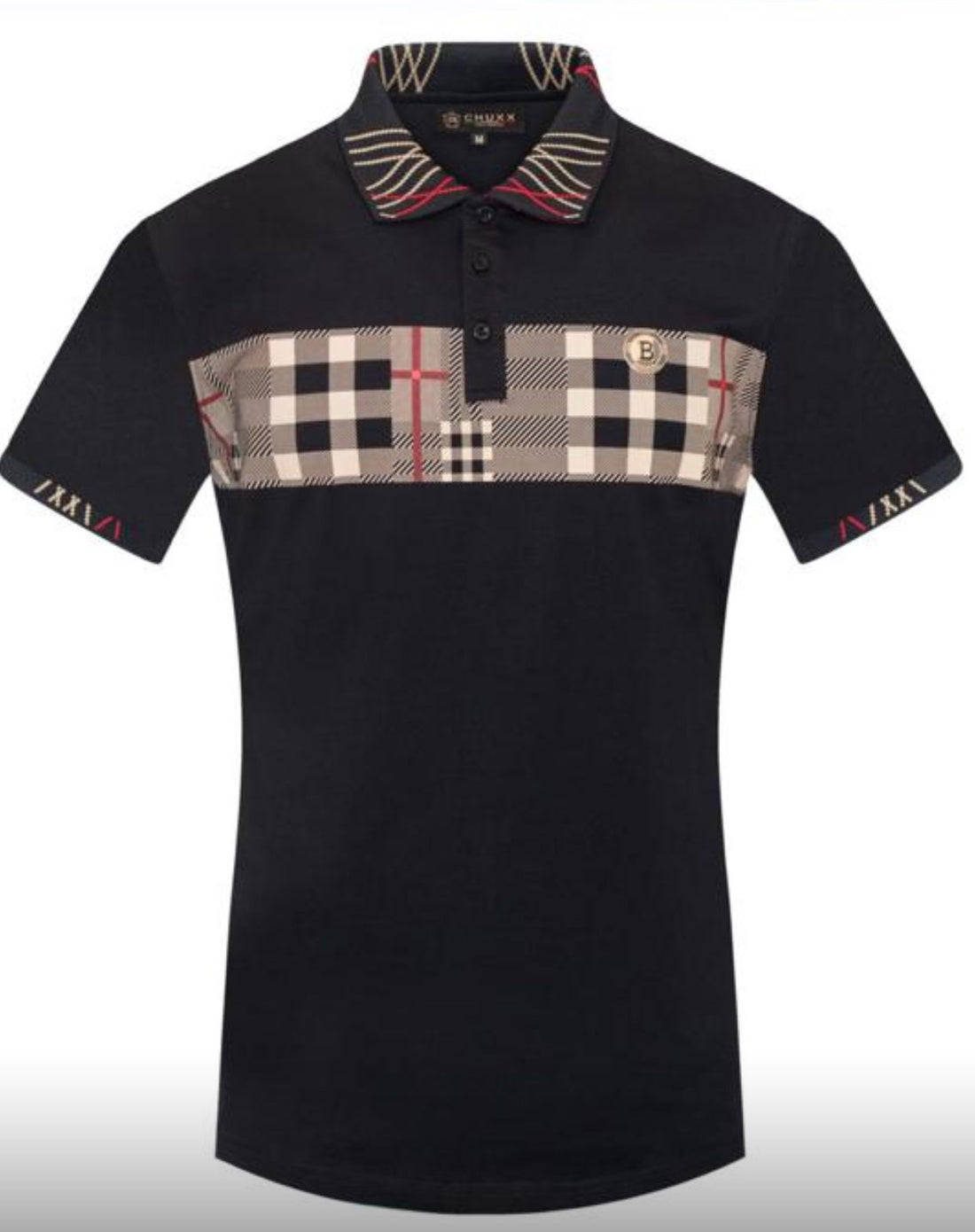 Men’s Black Designer Polo Shirt